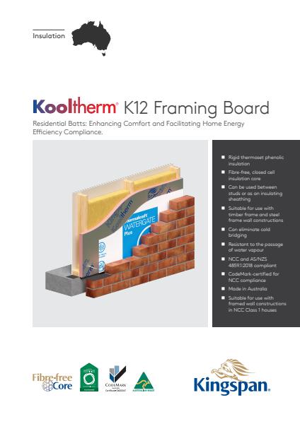 Kooltherm K12 Framing Board For Residential